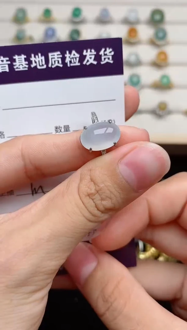 翡翠戒指银S925镶嵌....