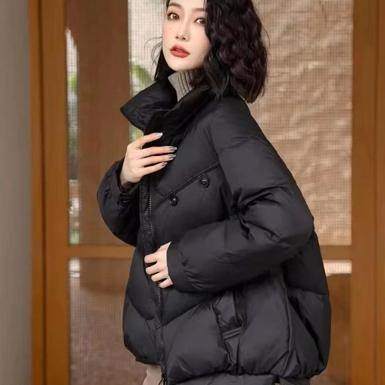 【冬日暖阳】两粒扣百搭通勤时尚休闲羽绒服外套2