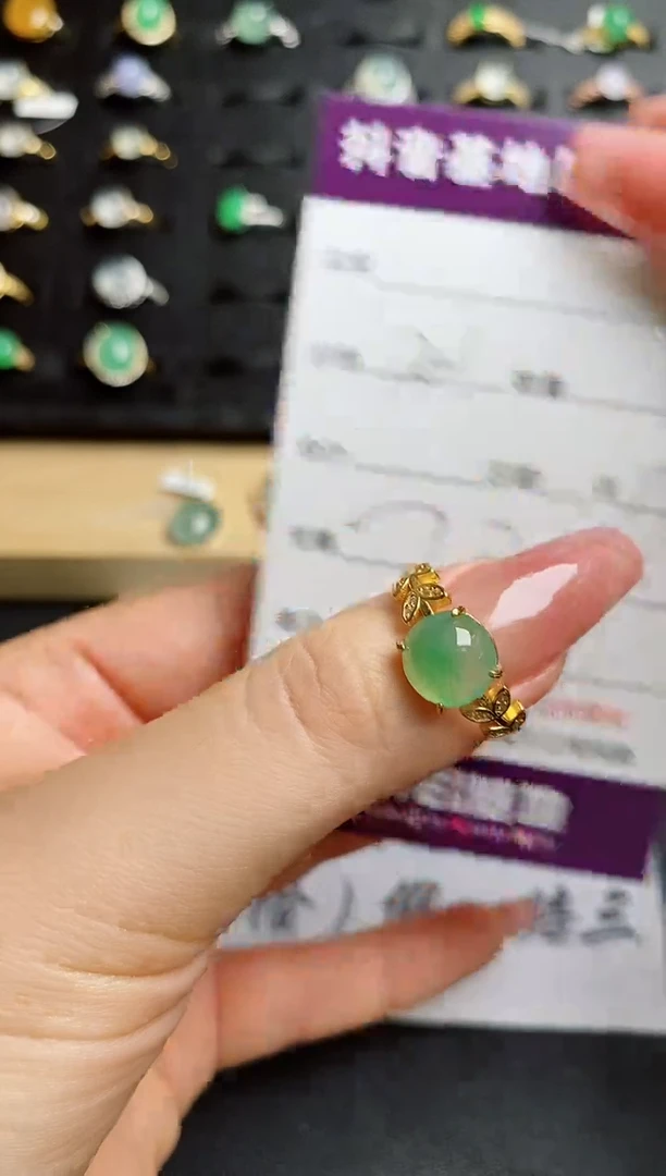 翡翠戒指银S925镶嵌..........