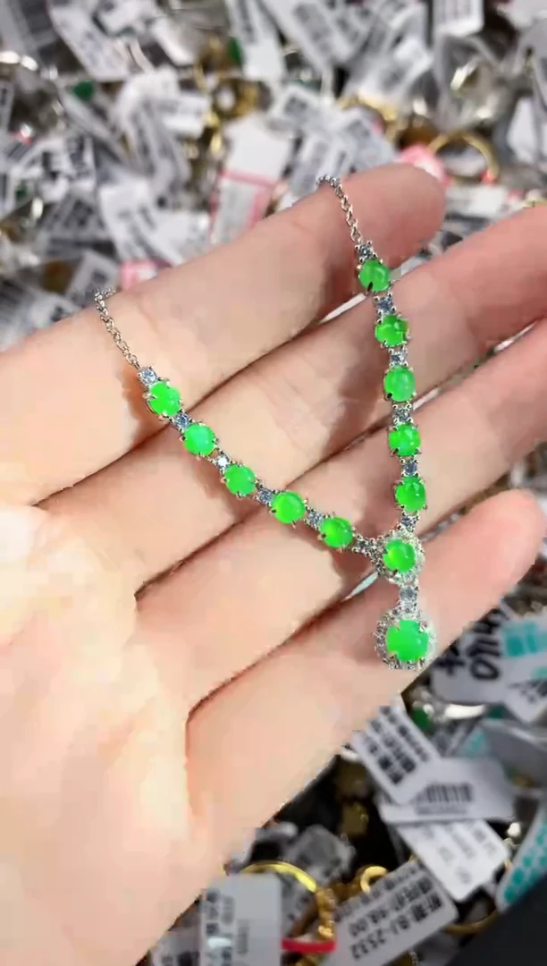 银S925镶嵌戒指翡翠101010---8