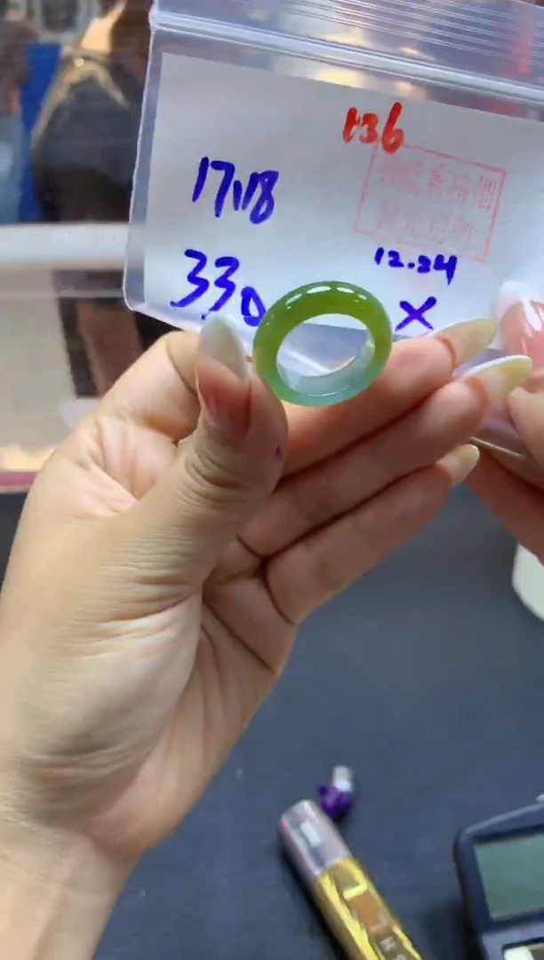 未镶嵌定制翡翠戒圈#330元-毛货需精细抛光