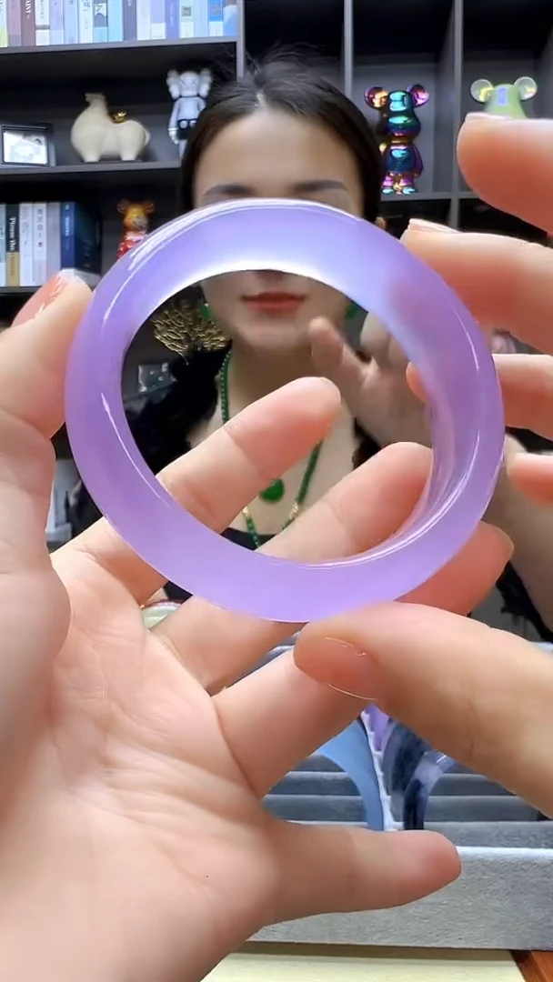 高货紫色diy劲饰正圈手镯