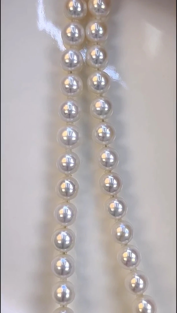 项链银S925镶嵌淡水珍珠8