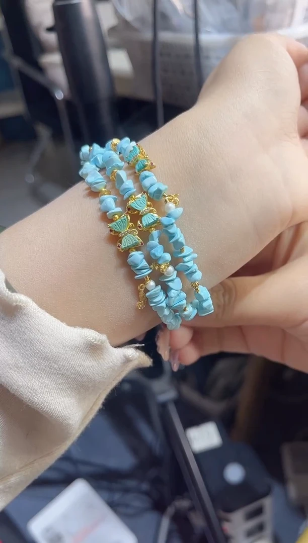 银S925镶嵌绿松石手链多样性发其一孤品默认微瑕