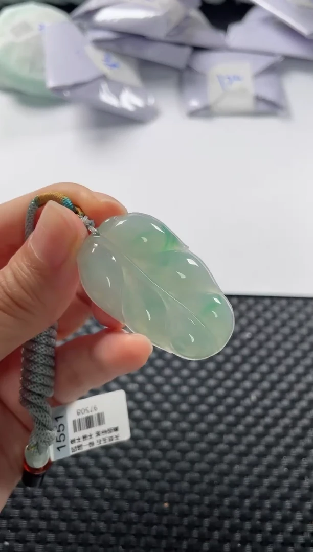 颈饰未镶嵌翡翠基地发货H 0853 叶子