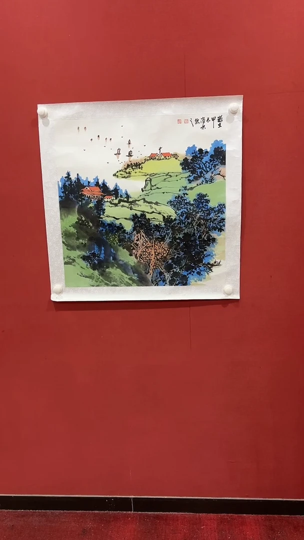 书法梁翰林 斗方国画