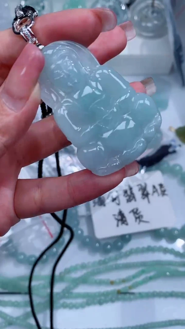 翡翠银S925镶嵌颈饰吊坠