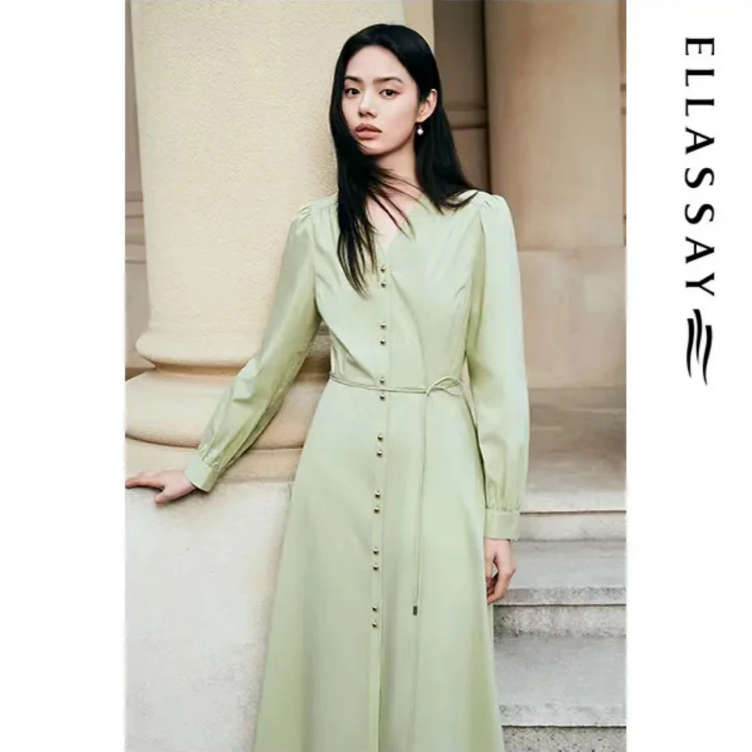 【粉丝专享】ELLASSAY优雅风感法式长袖连衣裙EWD351Y08400