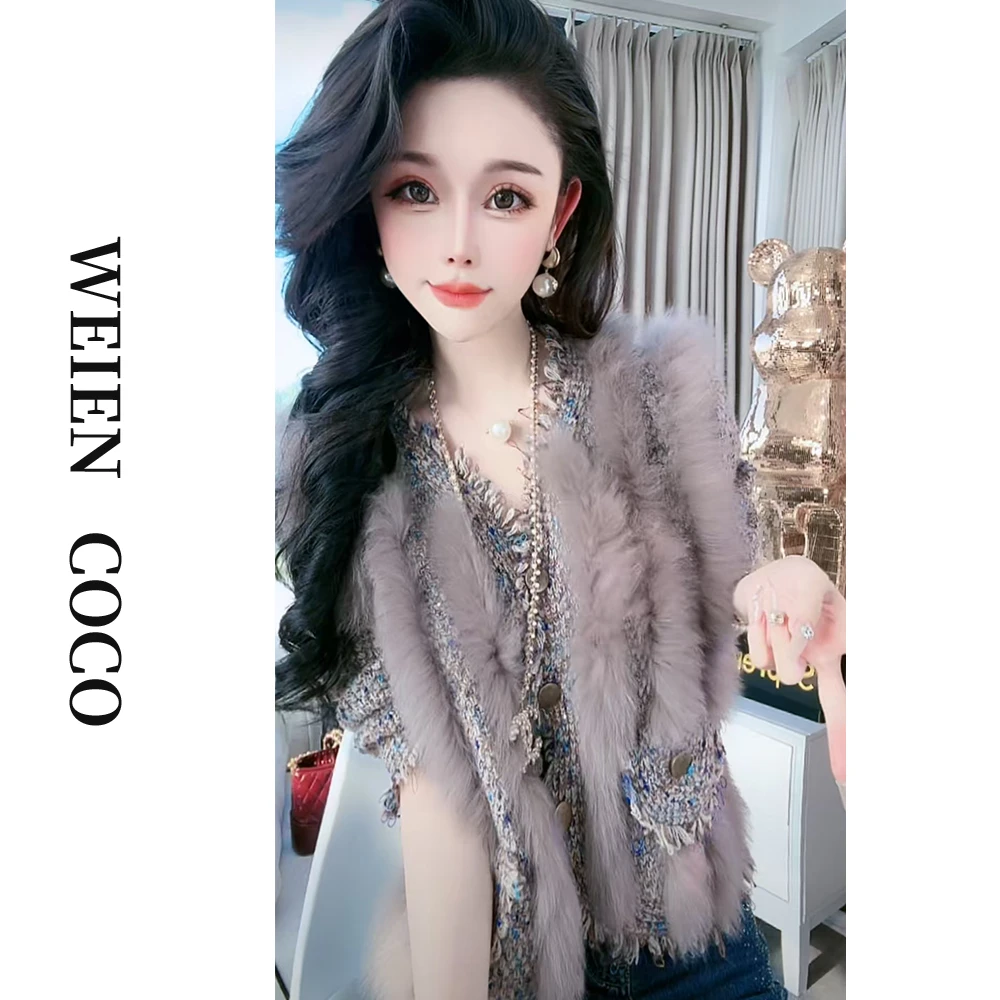 【薇恩COCO】毛衣时尚百搭针织秋冬新款简约长袖开衫上衣S2379