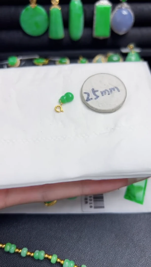 【闪购商品】翡翠颈饰18K金镶嵌Y缅料A货/支持复检/一件