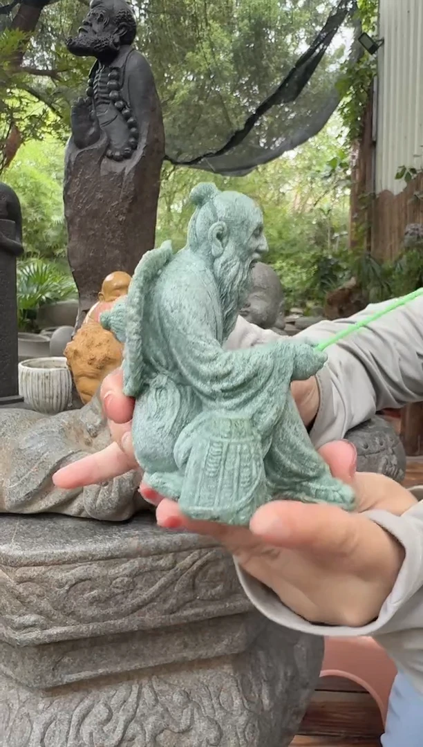 人造石造景摆件钓鱼翁