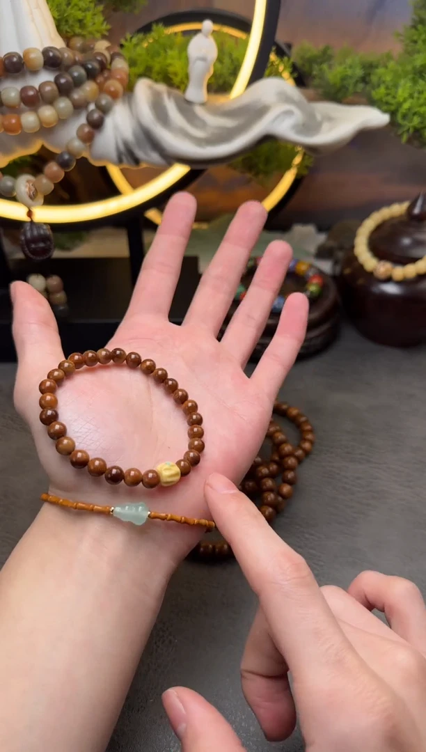 【闪购商品】库克手串未镶嵌库克金高玉圆珠07