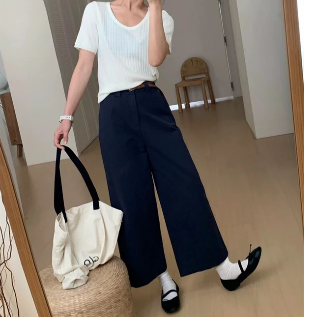 【付总】“精致裤王”显瘦百搭时尚休闲宽松直筒裤--K102