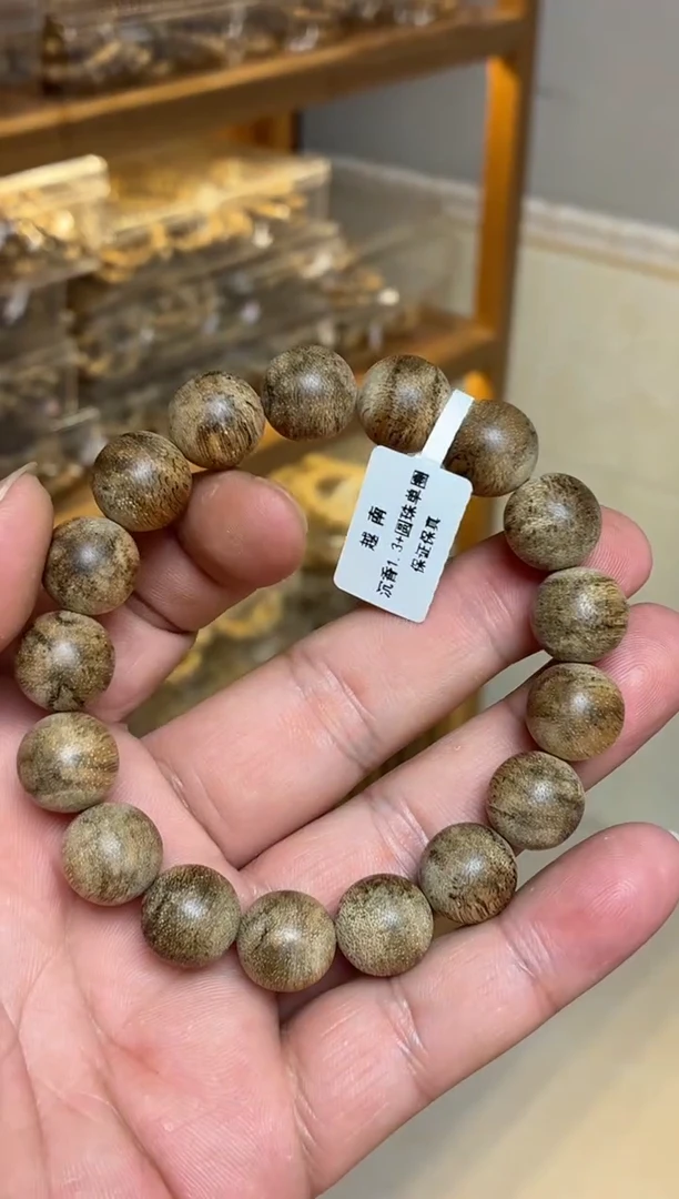 沉香手串 越南圆珠单圈1.3多样性发其一