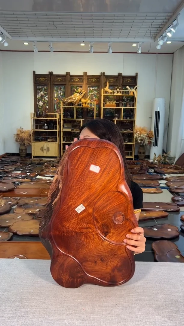 大果紫檀（缅甸花梨）茶盘8330