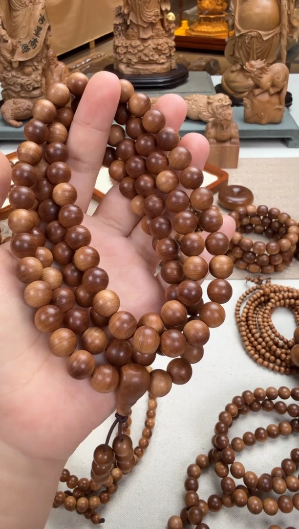檀香木手串/手链1.0横纹108颗 印度老山檀香