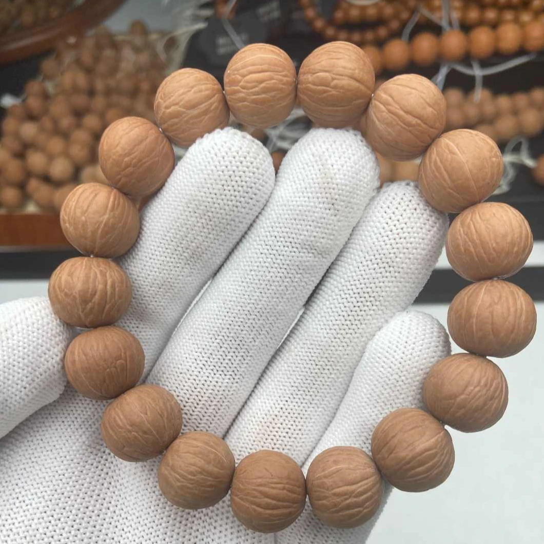 乐浔文玩严选，老树猴头核桃精品聚宝盆猴头手串14+mm左右