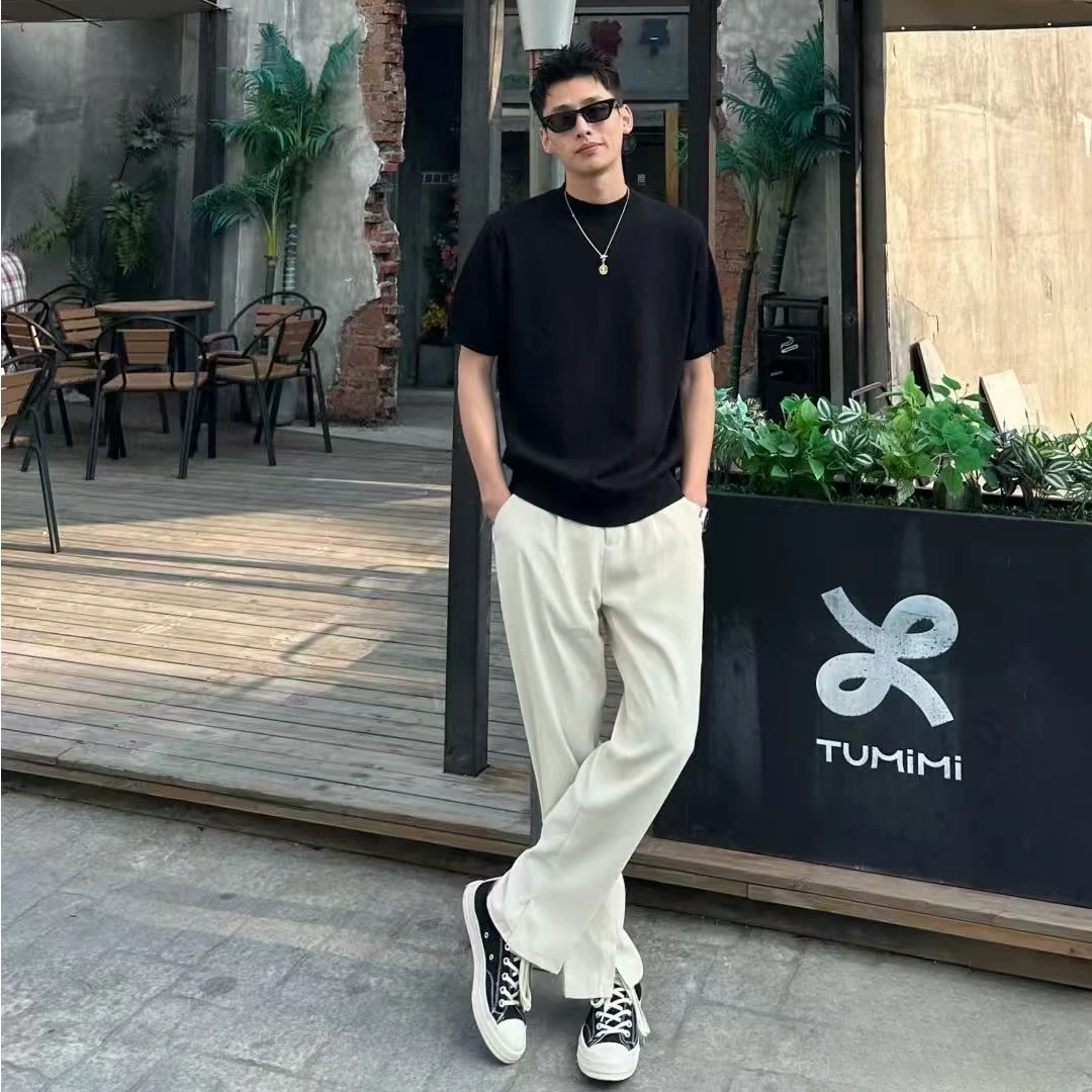 （2）E 潮牌夏季简约烫钻时尚百搭短袖t运动休闲宽松潮流