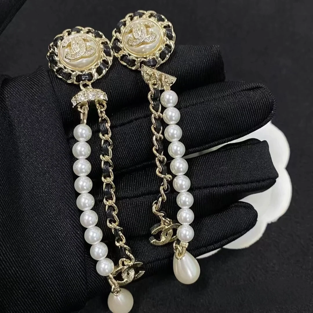 未使用 Chanel/香奈儿 耳环气质时尚珠耳环经典小香风