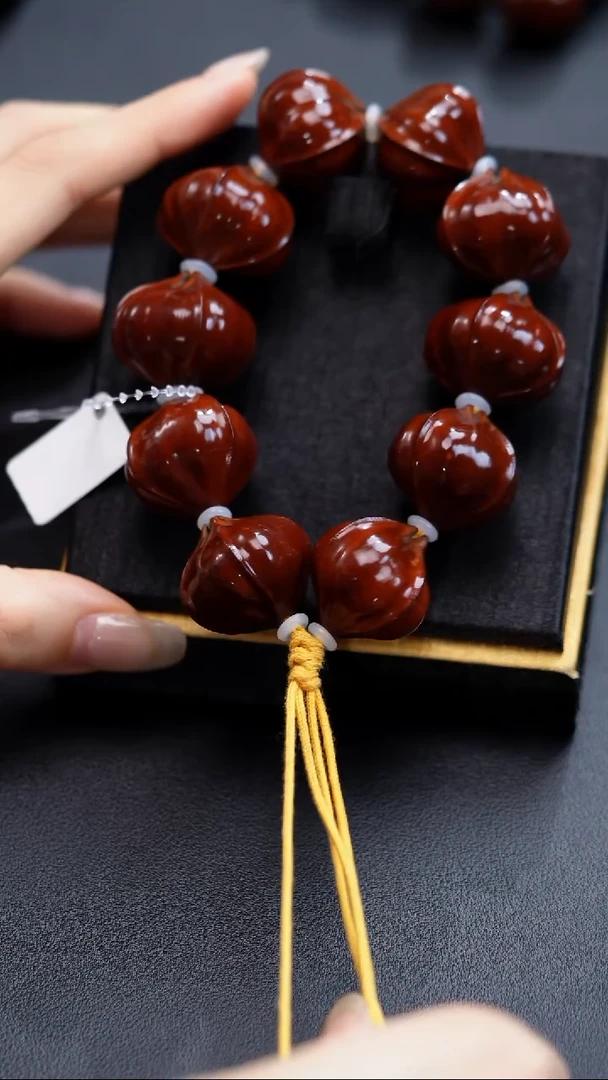 手串橄榄核晓*爺四花素核