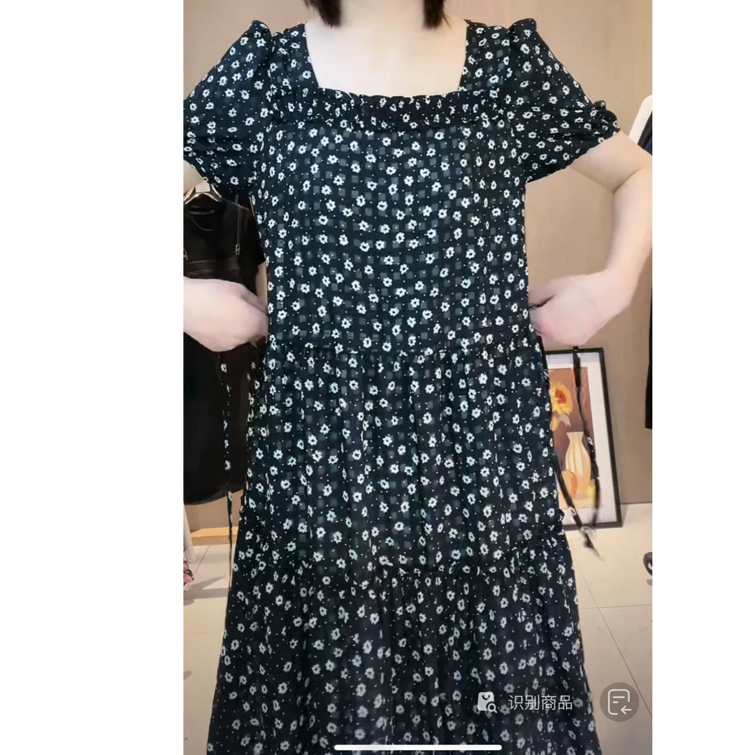 【JX840黑色】麦多多小美专属洋气2025夏季新款连衣裙女漂亮大方