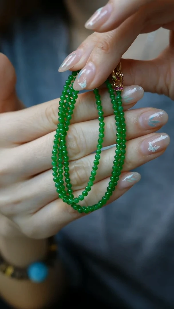 未镶嵌手串翡翠53-3.2mm珠串/姿/3