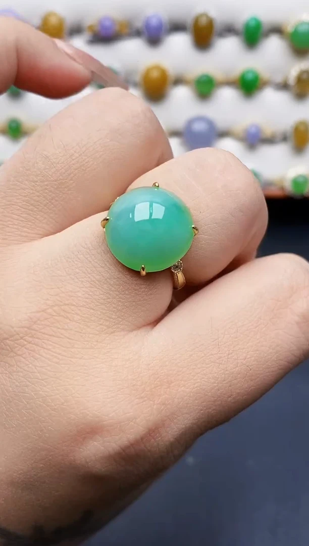 银S925镶嵌戒指翡翠1162