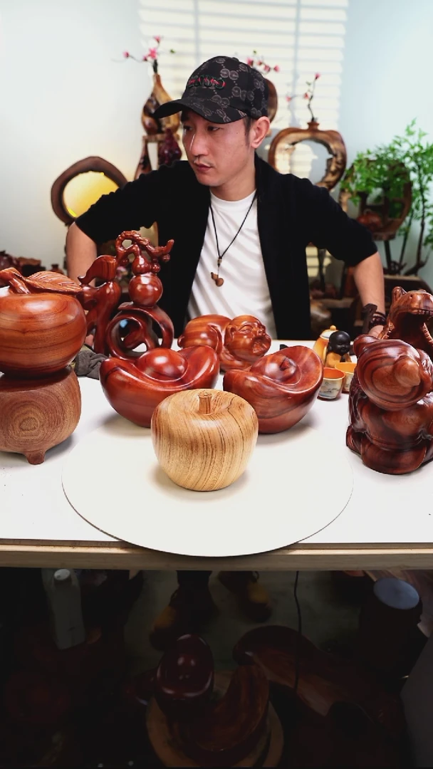 木香樟木摆件/苹果