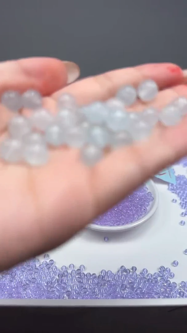 未镶嵌散珠玛瑙/玉髓冰川蓝n65卡8mm25颗