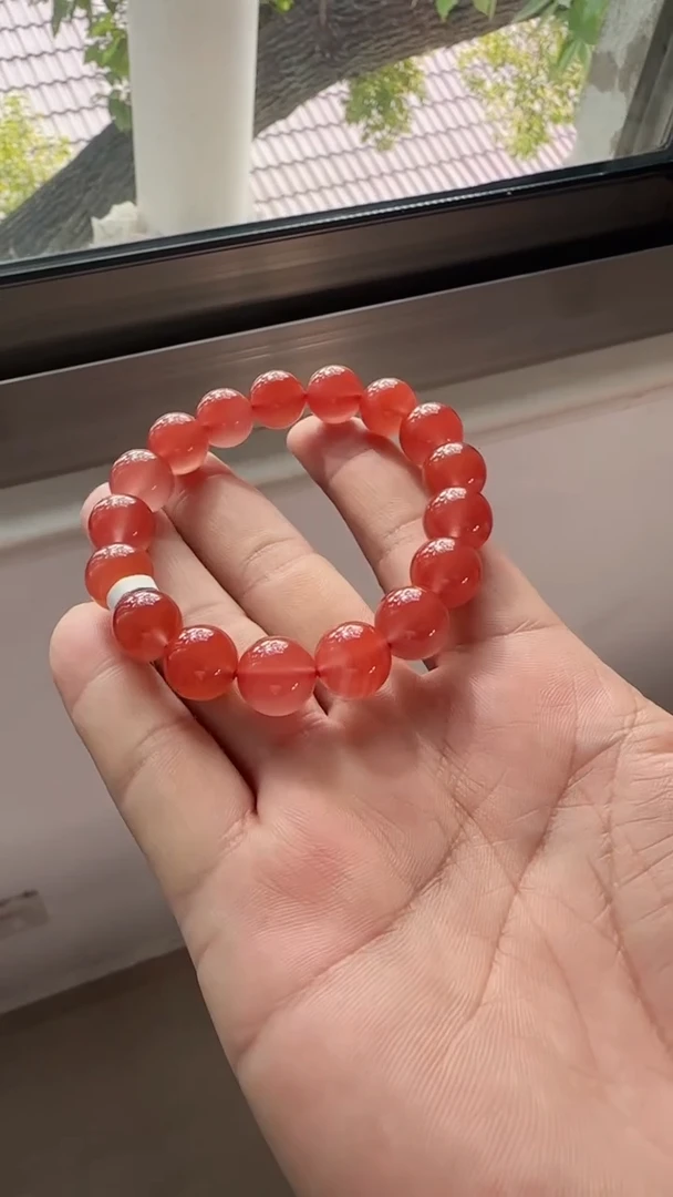 未镶嵌多样性发一件南红玛瑙【高货】12mm保山原矿圆珠单圈