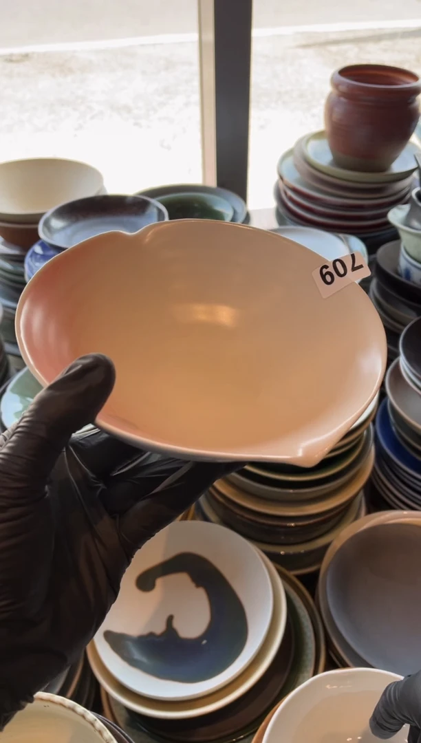 【闪购商品】瓷片709  微瑕桃夭双口碗1个