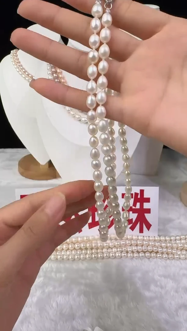 颈饰银S925镶嵌淡水珍珠1