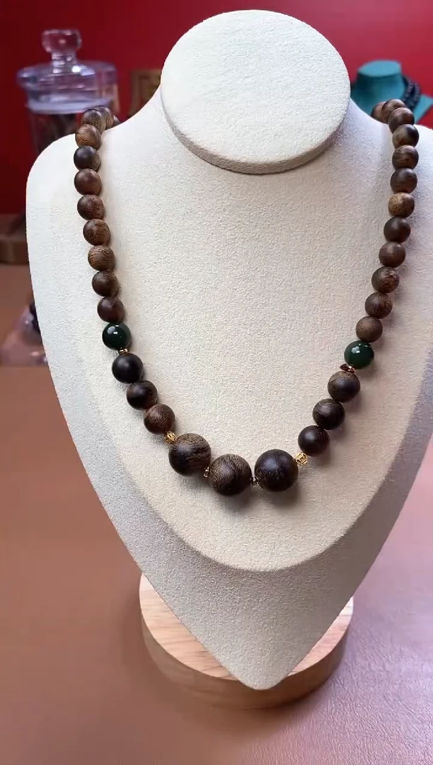 手串沉香沉水芽庄黄棋楠瘤疤+芽庄白棋楠设计