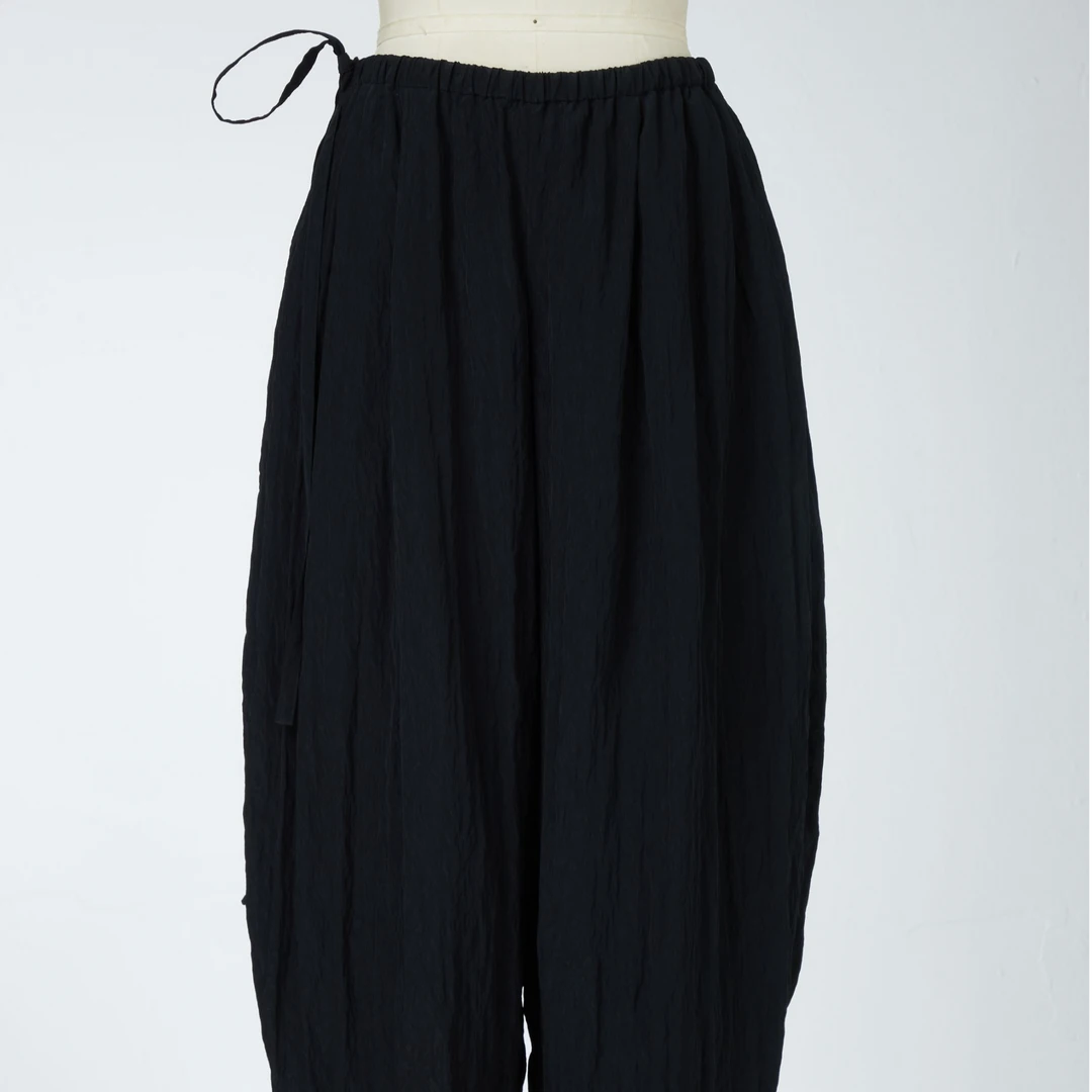 Marisfro/玛丝菲尔25春夏新款黑色宽松休闲松紧腰裤子A1FZ27405