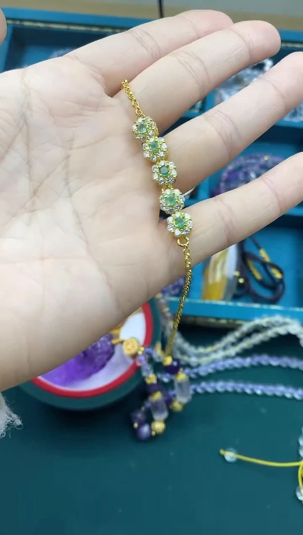 未镶嵌手链祖母绿多样性发一件278