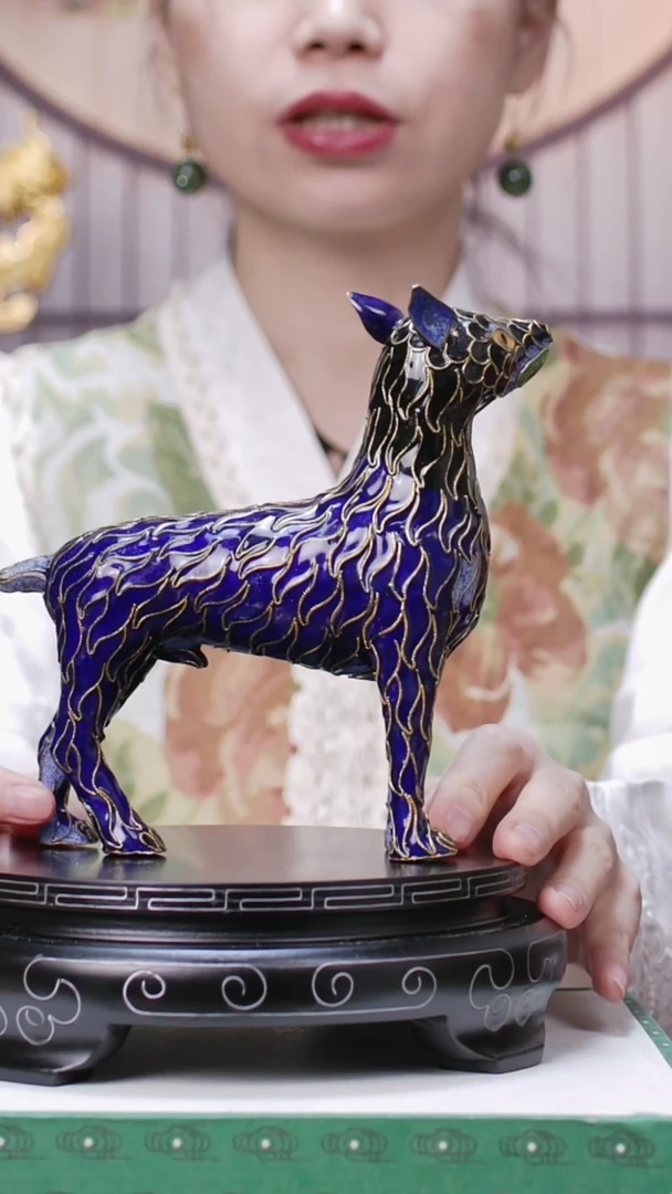 【闪购商品】非遗技艺 景泰蓝花丝狗