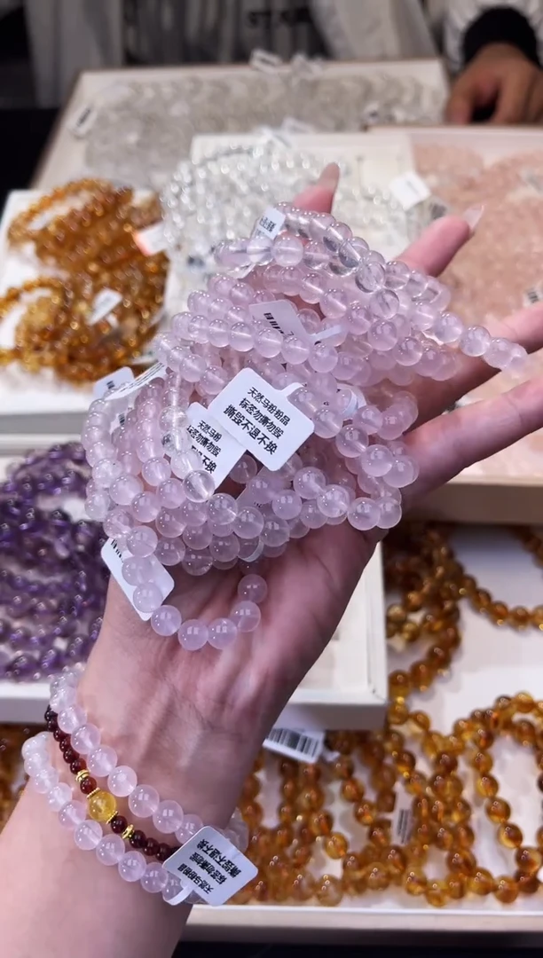 【闪购商品】水晶/未镶嵌马达加斯加粉晶7mm