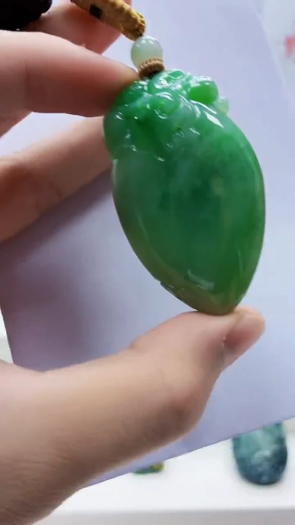 未镶嵌定制翡翠4852bb-毛货挂件90