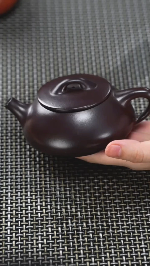 茶壶紫砂超精工石黄料满瓢200cc