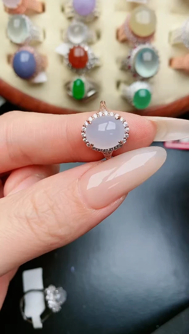 翡翠戒指银S925镶嵌....