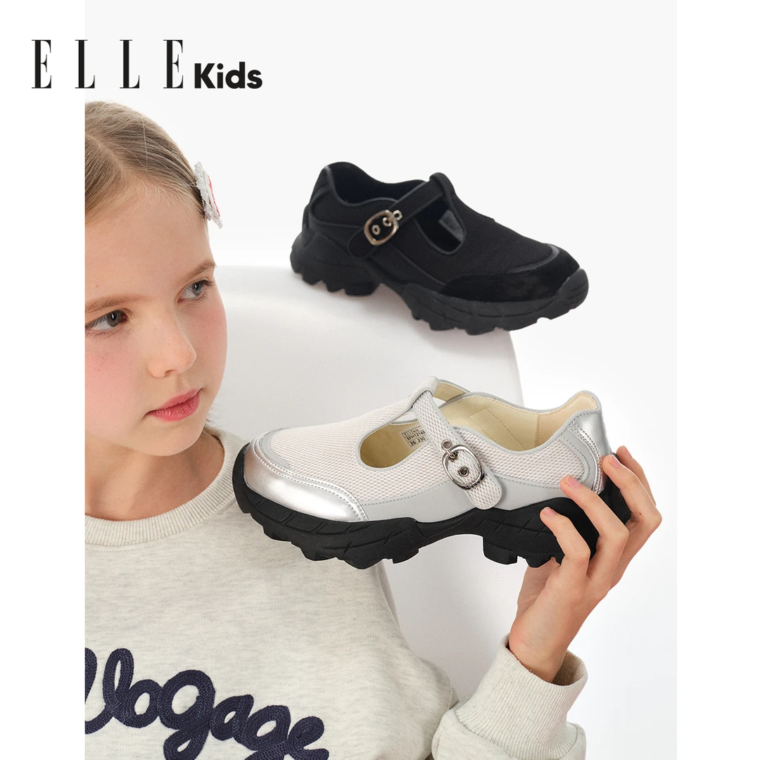 ELLE KIDS童鞋女童休闲鞋2025春季新款洋气鞋子小女孩儿童运动鞋