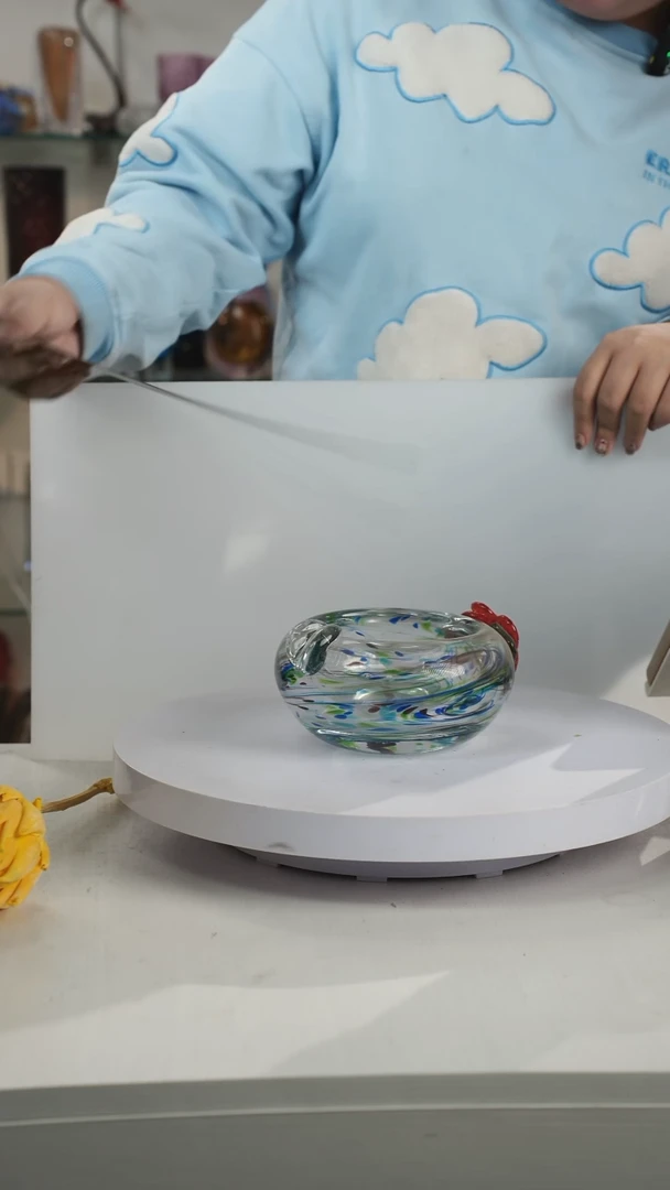 【闪购商品】琉璃高8轻奢琉璃花器福利正常手工痕迹