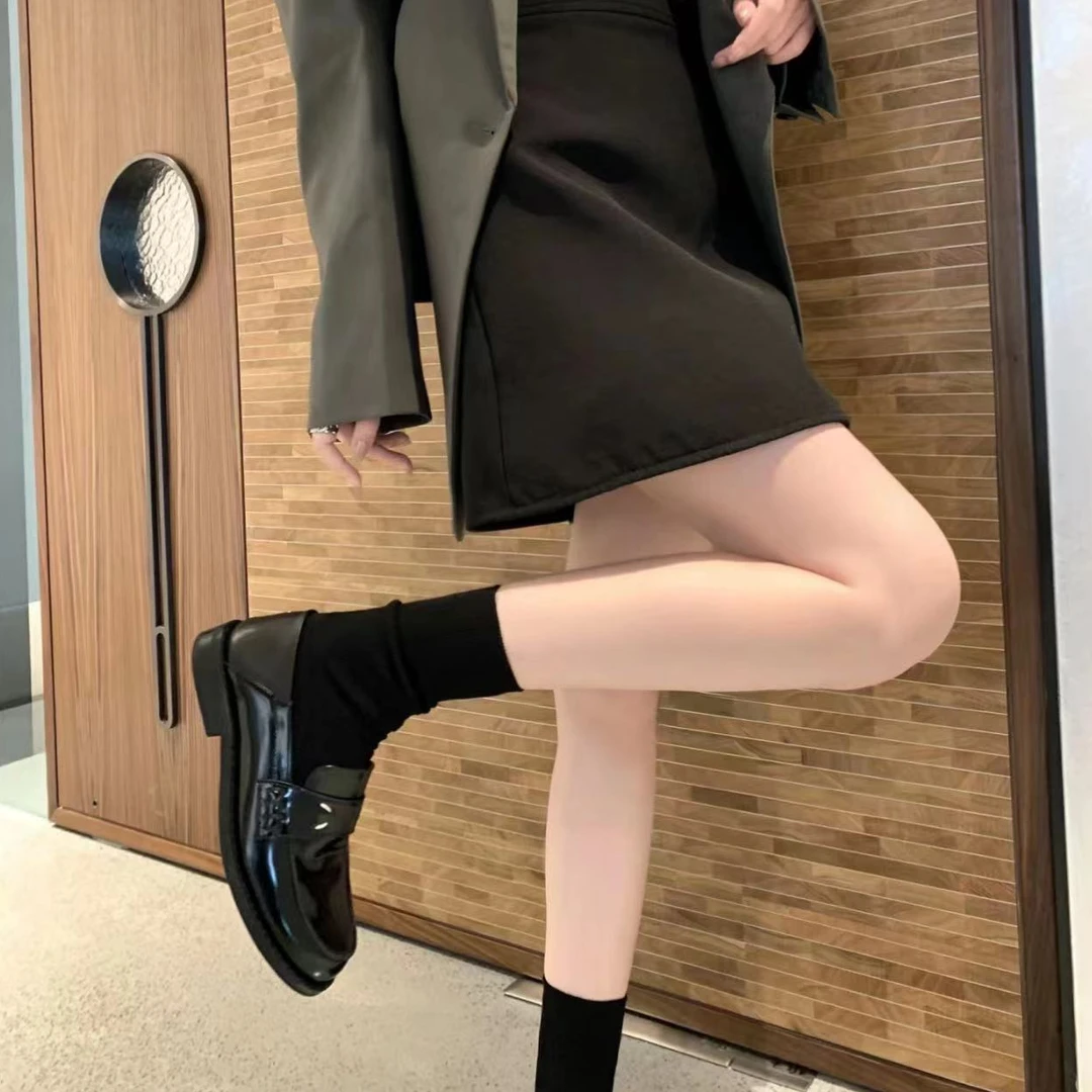 【乐福鞋】一脚蹬百搭秋款休闲中跟低跟乐福鞋英伦厚底