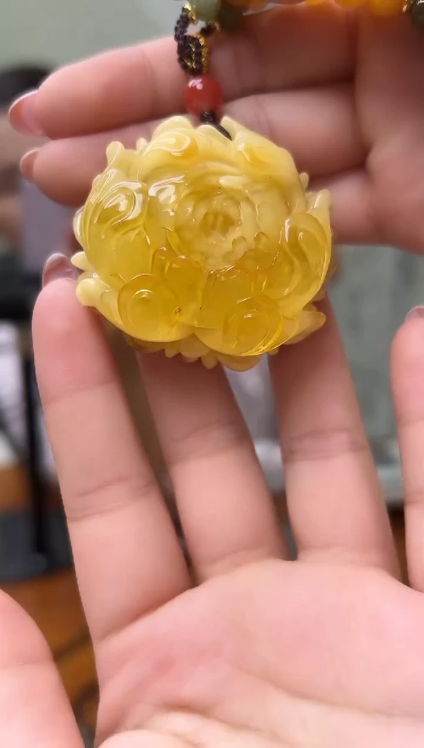 未镶嵌蜜蜡裸石琥珀蜜蜡吊坠