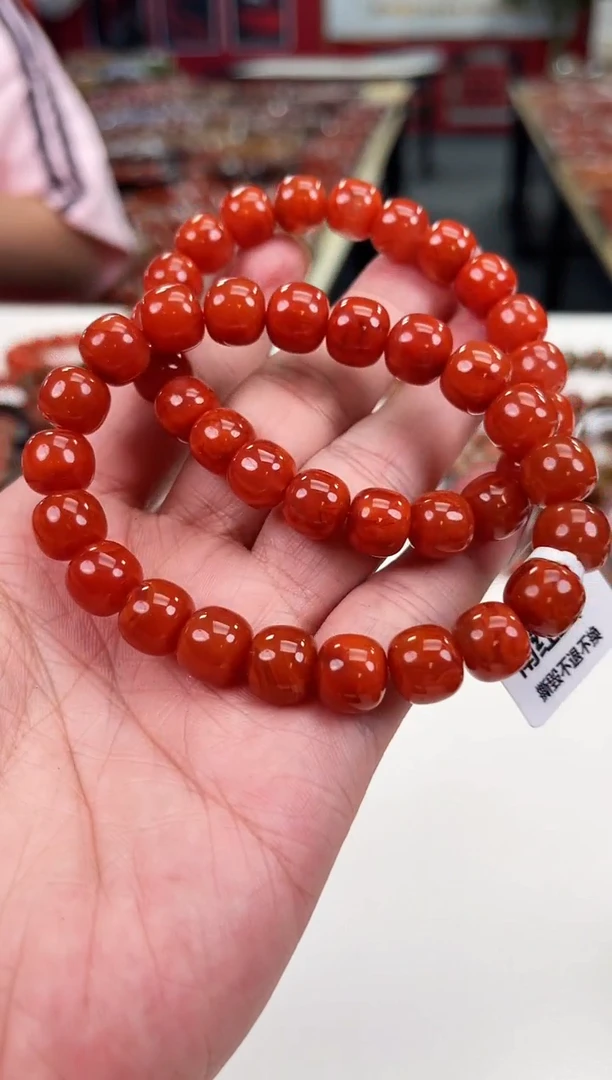 南红玛瑙瓦西老型手串10+未镶嵌（多样式发其一）