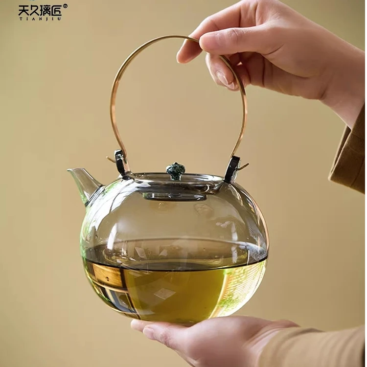 天久璃匠1100ml 云瑾壶  复古家用大容量纯手工煮水日式耐热泡壶