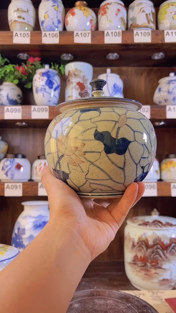 迎君陶瓷纯手工手绘  微瑕9