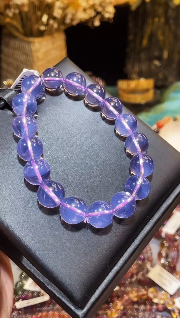 未镶嵌手串水晶紫玉晶单圈12m+