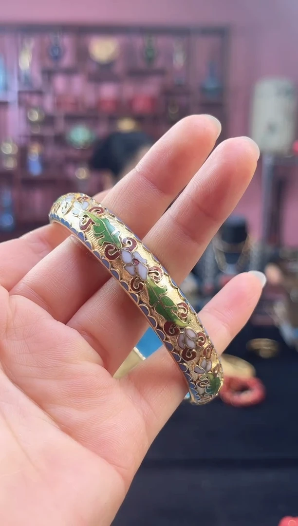 非遗 景泰蓝金地手镯 65