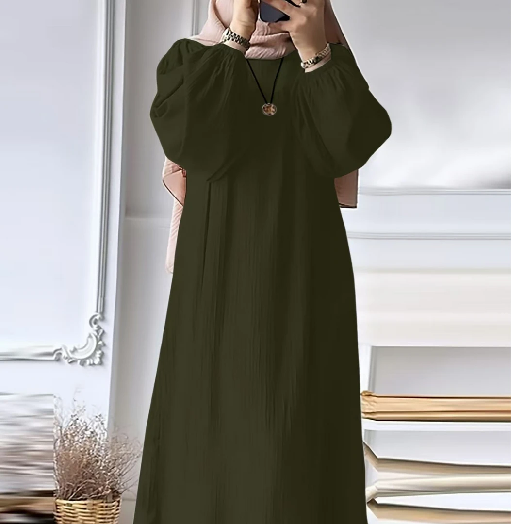 方便泡泡沙连衣裙